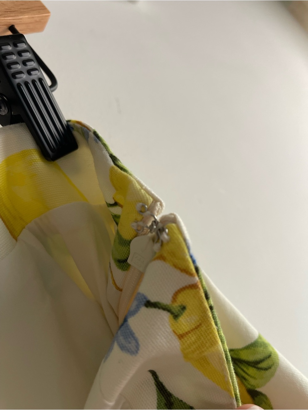 Talbots Lemon Blossom Print A-Line Cotton Blend Skirt Size 10 Summer Cottagecore - Picture 6 of 11